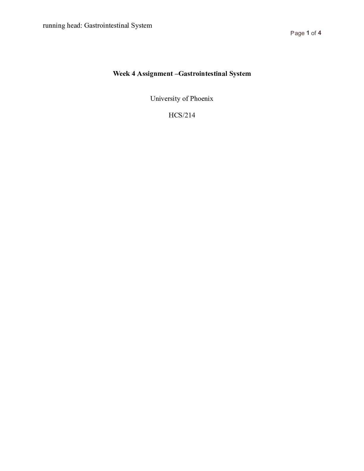 Preview image of HCS.214___Week_4___Gastrointestinal_System.docx    Week 4 Assignment “Gastrointestinal Sys document